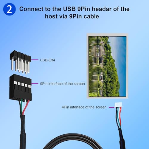 Image of VSDISPLAY 8'' 1280x800 PC Case Screen IPS Portable Small Monitor,White | Supports Theme Edit for Monitoring Computer CPU GPU RAM Temp Data