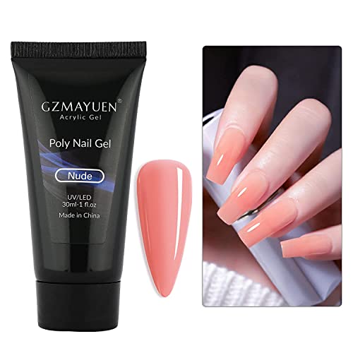 GZMAYUEN Poly Nail Extension Gel Kit 30ML Poly Gelnägel Nudefarben Building Nagel Nude Shellac Nagelverlängerungen Gel… – Bild 3