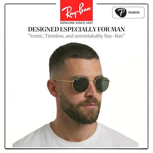 Image of Ray-Ban RB3447 ROUND METAL Round Shaped Sunglasses for Men with Official RAYBAN Eyewear Kit