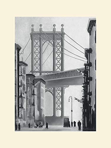 The Art GroupDavid Cowden (Manhattan Morning) Mounted Print, Paper, Multi-Colour, 30 x 40 x 1.3 cm