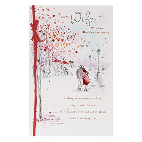 UK Greetings Romantic Wedding Anniversary Card Cover