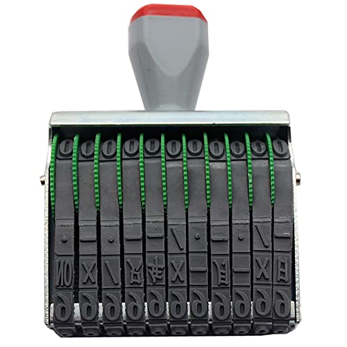 tampon dateur,Tampon Bureau,Rouleau de bricolage Scrapbook Fournitures scolaires et de bureau (11chiffre) Cover