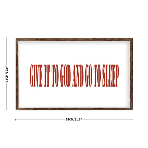 Panneau mural en bois Give It to God pour une chambre apaisante et rustique