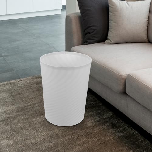 Caneca de basura blanca de 8 litros sin tapa, 2 piezas miniatura 7