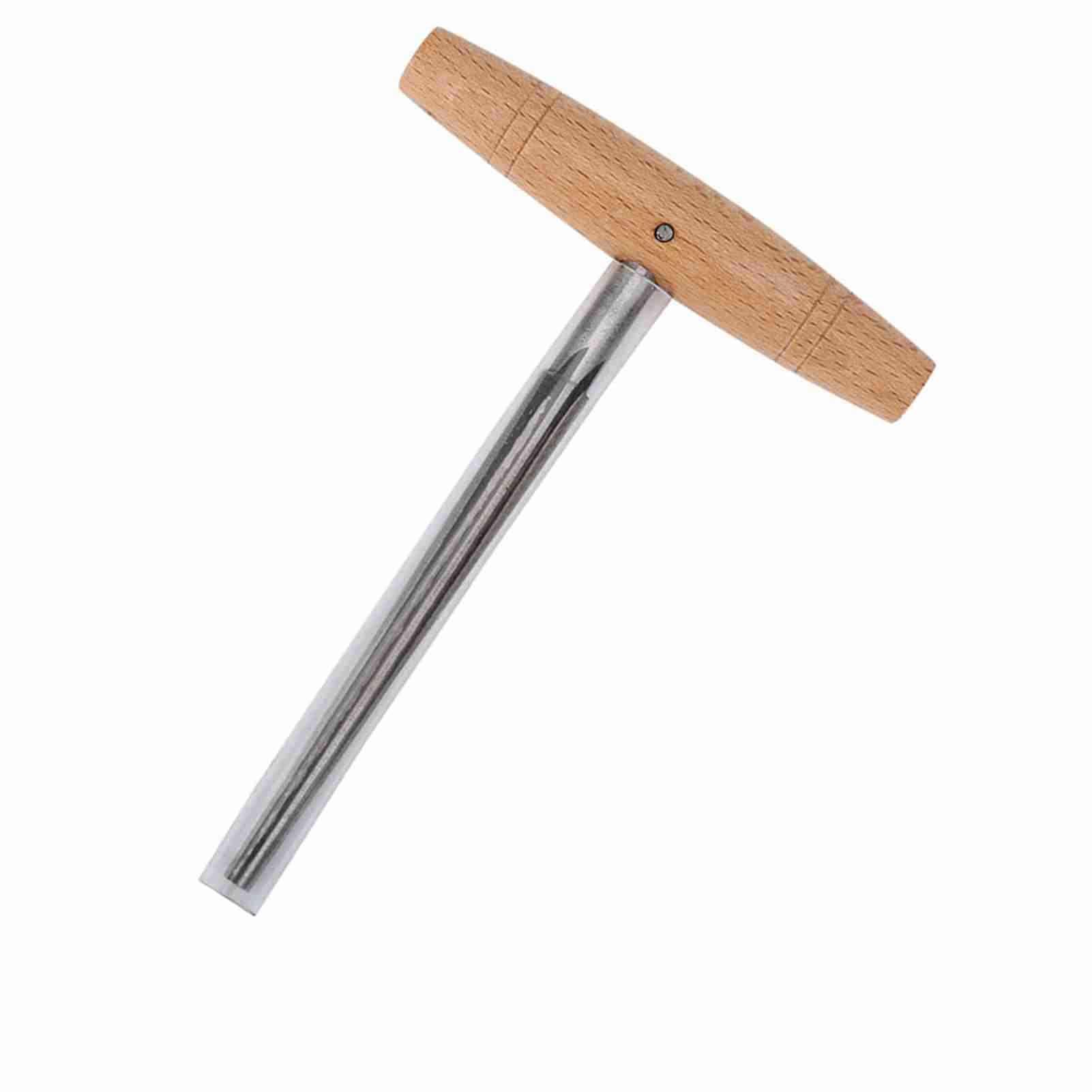 Alésoir de Perçage de Trou de Violon, 3/4 4/4 Alésoir de Chevauchement D'alto Avec la Poignée en Bois Conique Outil de Réparation de Lutherie en Acier à Grande Vitesse de Lutherie