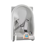 Modundry Wall Mounted Baby Changing Diaper Station - Sturdy & Durable with Safety Straps for Commercial Bathrooms (2 White Granite) (White)