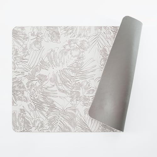 POLYTE Indoor/Outdoor Washable Embossed Vinyl Faux Leather Table Dining Placemats, Set of 4 - Image 3