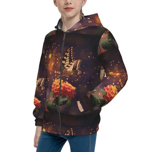 Cartoon Dinosaurs Kid Hoodies Boys Zip Up Sweatshirts Girls Pullover with Pocket