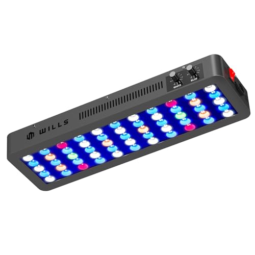 WILLS Aquarium Lights Dimmable Full Spectrum 165W Fish Tank LED Planted Aquarium Lights