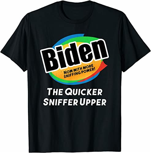 HAIT New Limited Funny Anti Joe Biden Sniffing Vintage Gift Idea T-Shirt Black(Medium)