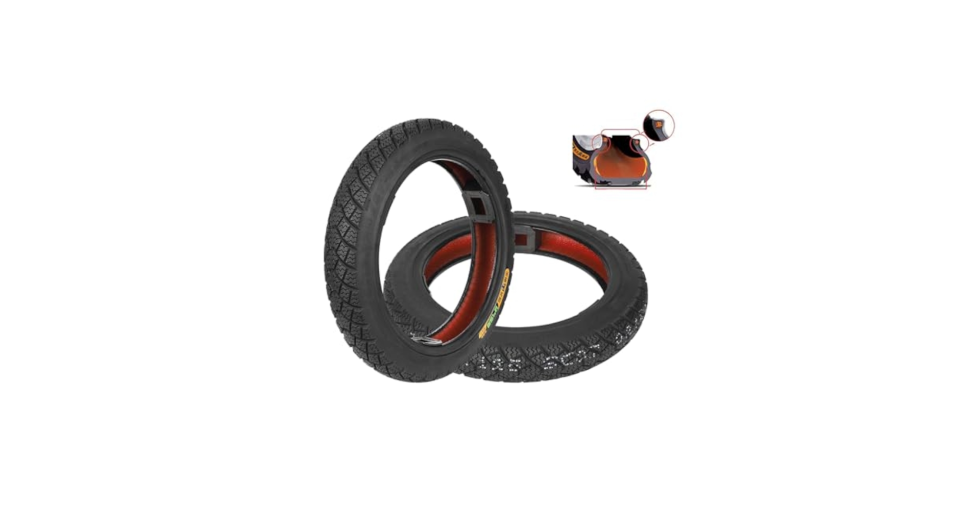 Amazon.com: ZAITUO 14x2.125 (57-254) Run-Flat Tubeless Tire