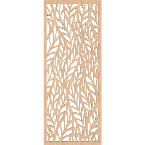 Image of Ortonville Decorative Pierced Fretwork Wood Wall Panels, 9 3 /8 inchW x 24 3 /8 inchH x 3 /8 inchT, Hickory