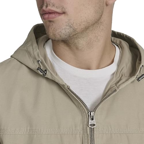 Image of Levi's Men's Workwear Cotton Canvas Hooded Bomber Jacket