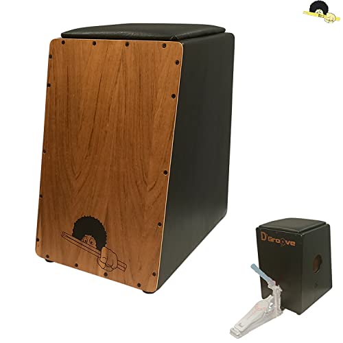 Cajon Eletroacústico Inclinado DGroove DUO 2 em 1 / Com microfone Cannon XRL