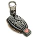 Vitodeco Leather Keyless Entry Remote Control Smart Key Case Cover with a Key Chain for Mercedes Benz (Black)