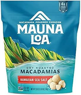 Mauna Loa Premium Hawaiian Roasted Macadamia Nuts, Hawaiian Sea Salt Flavor, 25 Oz Bag (Pack of 1)