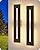 EDISHINE 23.6" Long Modern Outdoor Wall Lights, 2 Pack Rectangular Wall Mount Lighting Fixture, Iron & Acrylic, 3CCT, IP65 Waterproof, Dimmable LED Exterior Wall Sconce for Garage, Patio, Black