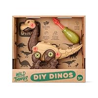 Wild Thingz DIY Dino Brachiosaurus, Build & Take Apart Dinosaur Model with Screwdriver, Educational STEM Toy, Moving Joints