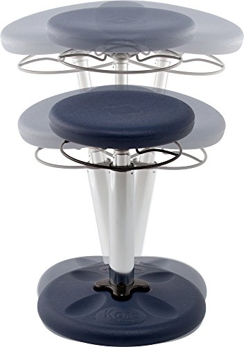 Image of Kore Adjustable Height Wobble Chair, Active Sitting for Children, Kids, Teens: Better Than a Balance Ball, Flexible Classroom Seating, Adjusts from 16.5 to 24 inches, Dark Blue