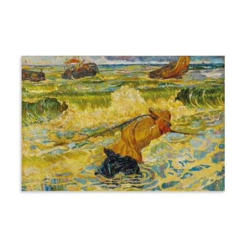 Lienzo Marea Alta de Jan Toorop para un dormitorio moderno y relajante
