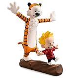 MaltipooMania Calvin and Hobbes Figurine – Cartoon Style Friendship Sculpture – Unique Desk Decor Gift for Kids & Adults – Nostalgic Adventure Theme Collectible (Medium)