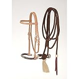 bosal horse bridle Herkunftsland:- Indien Tough 1 Royal King Stirnband Kopfstall Bosal / Baumwollkordel Mecate Set Light Oil