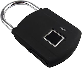 Uonlytech Electronic USB Padlock Fingerprint Padlock Smart Fingerprint Lock USB Password Black Intelligent Door Padlock Fingerprint Lock Smart Padlock