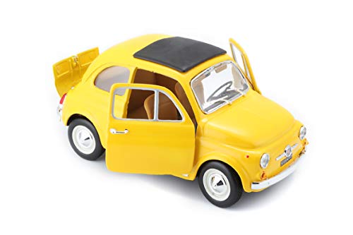 FIAT 500 F 1965 Modellino BBurago 22098 Scala 1:24, Colori Assortit...