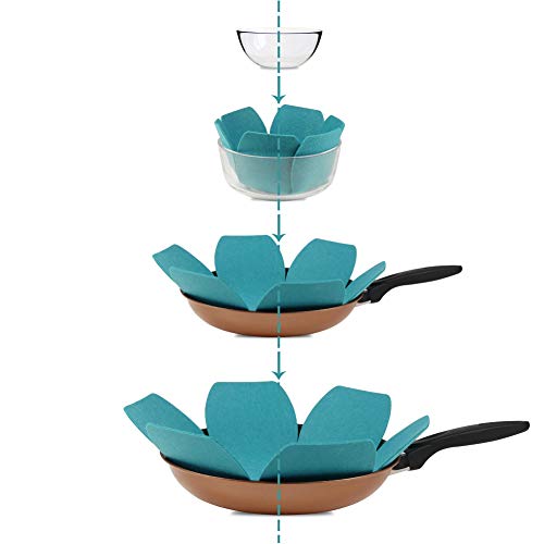 image for BYKITCHEN Pot and Pan Protectors, Set of 12 and 3 Different Sizes, Lar