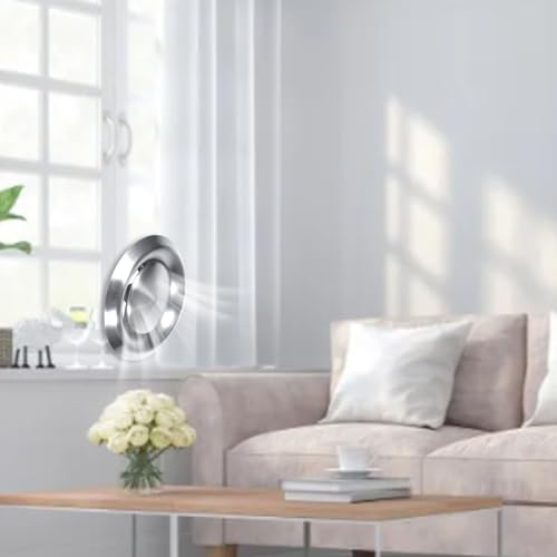 Tbest Edelstahl Tellerventil runde Entlüftungsöffnungs Grill Abdeckungs, Bouche Belüftung Regulierbar, Tellerventil Abluft Verstellbar Lüftungskanalabdeckung für Wand und Decke im Haus (100 mm)