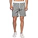 Produktbild CHYU Herren Sport Joggen und Training Shorts Fitness Kurze Hose Jogging Hose Bermuda Reißverschlusstasch (M, Hellgrau)
