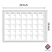 Monthly Dry Erase Calendar. 24x18 Large (Black) Wall Calendar - Monthly Planner