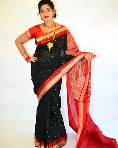 Image of NEW COLLECTION Women's Odisha Handloom Sambalpuri Pata Saree Temple Border Pasapalli Bomkai Buti Boyanika Design Saree Banarasi Soft Papa Silk Simple Ethnic Orissa Sari with Blouse Piece