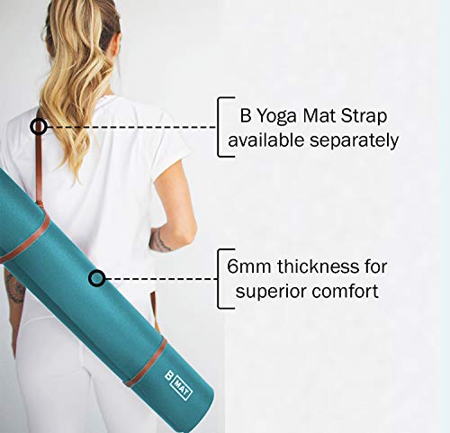 B Yoga B Mat Strong 6Mm Thick Yoga Mat, 100% Rubber, Sticky & Eco-Friendly Exercise Mat, Non-Slip For Hot Yoga, Fitness, Pilates, Exercise, Stretching, Gym Or Home Workouts (71" Ocean Green) #TOP2