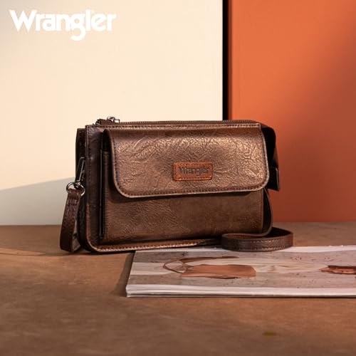 Image of Wrangler Crossbody Wallet for Women RFID Clutch Phone Purse with Credit Card Slots | RFID