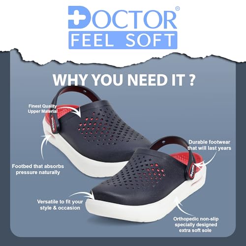 Image of Men Platform Clogs with Adjustable Back Strap | Lightweight EVA Cushioned Sole | Breathable Anti-Slip Everyday Wear Footwear for Indoor & Outdoor Use