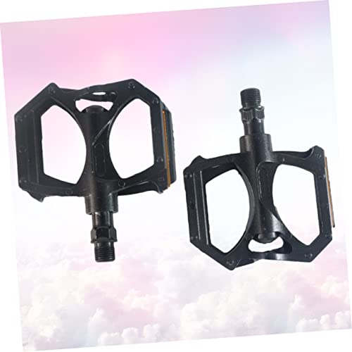 Toyvian 1 Pair Aluminum Alloy Platform Pedals Nonslip Flat Mountain Bike Pedals for Outdoor Cycling Durable Lightweight for Cross Folding Road and2