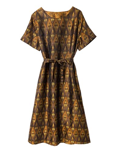 Robe en brocart en soie HangErFeng 3057 pour femme adepte de créations artisanales chics