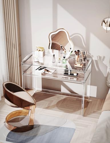 Acrylicolor SZT-01 Acrylic Vanity Clear Desk Make Up Table thumb #1