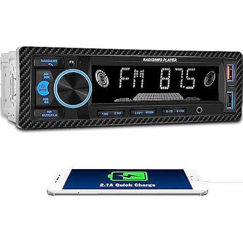 CAMECHO Radio Coche 1 DIN Doble Bluetooth/USB Cover