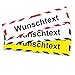 Finest Folia Autoaufkleber mit Wunschtext zum selbst beschriften Aufkleber Ladung schert aus für Baustellenfahrzeug LKW Fahranfänger Achtung Überlänge Schild