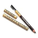 CCbeauty 1pc Waterproof Long Lasting Leopard Eyeliner with Brush Eyebrow Pencil Comestic Makeup Tool,#3Dark Brown