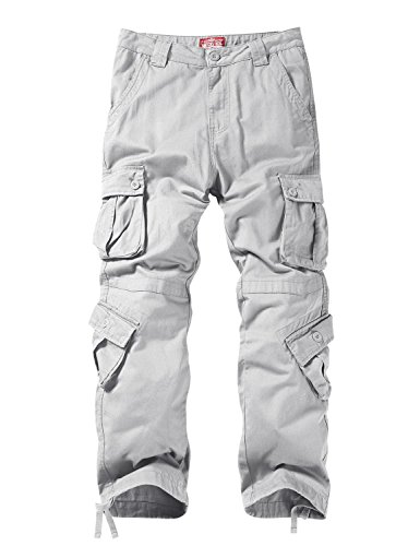 Image of Match Men's Wild Retro Multi-Pockets Utility Casual Cotton Cargo Trousers #3357