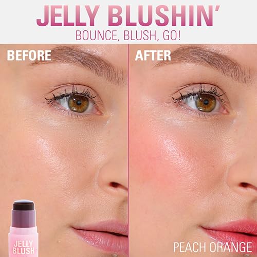 Image of Revolution Jelly Blush Stick Lip & Cheek Stain, Peach Orange