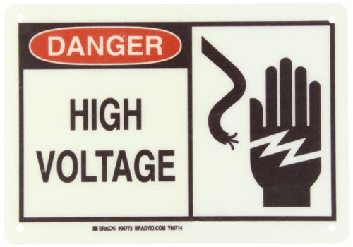 Panneau High Voltage Brady 95772 contre les risques d'accidents électriques