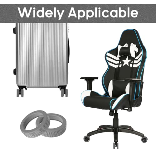 Luggage Wheel Covers, 8pcs Suitcase Wheel Cover, Silicone Luggage Wheel Protective Cover, Luggage Spinner Wheel Covers for Most 8 Caster Luggage Accessories3