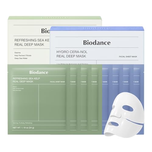 BIODANCE Repair Calming Mask Duo Set: Ceramide Panthenol & Sea Ke...