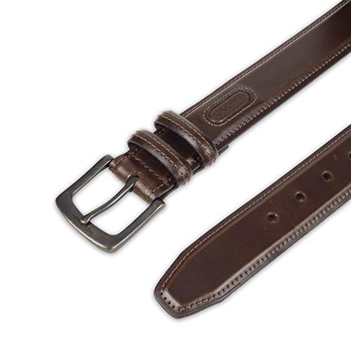 Columbia Men's Leather Classic Tan and Brown Casual Belt for Jeans, Khakis, Chinos4