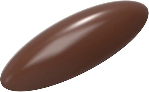 Chocolate World Molde de policarbonato para chocolate de 1950, con lente ovalada, con 14 cavidades, cada una de 2.461 in x 0.886 in x 0.472 in de