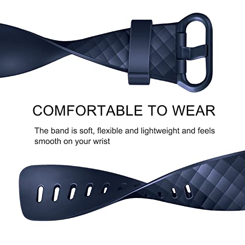 Image of Tobfit Watch Strap Compatible with Fitbit Charge 4 / Fitbit Charge 3 (Watch Not Included), Removable Soft Belts for Charge 4 /3 Wristband, Smartwatch Band for Men Women